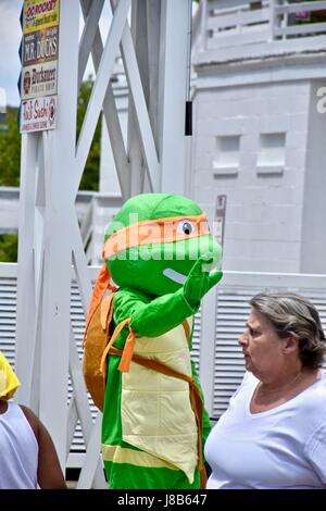 Ninja Turtle auf der Ocean City boardwalk Stockfoto