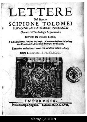 Lettere Scipione Tolomei bookcover Stockfoto