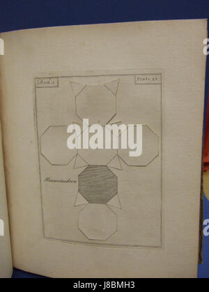 "An Appendix to the Elements of Euclid, Book 3" von John Cowley erweitert Euklids Grundlagenarbeit in der Geometrie. Dieser Text bietet weitere Einblicke und Erläuterungen zu den Grundsätzen der Geometrie, wie sie in Euklids Elementen beschrieben sind. Stockfoto