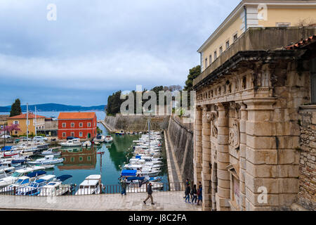 Dalmatien Zadar - Landtor (Landtor Vrata) Stockfoto