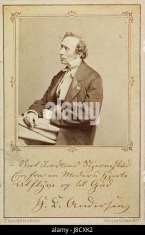 Hans Christian Andersen 1866 durch Georg Rosenkilde 1 Stockfoto