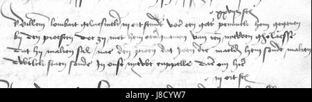 ILVB registrieren 1485 1495 Fol 294v Zeile 17 20 Stockfoto