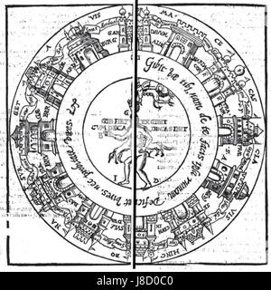 Eine detaillierte Gravur oder Karte mit dem Titel „Imago Flandriae“ aus dem Jahr 1578, die die Region Flandern in Europa darstellt. Diese Arbeit beleuchtet die geographischen und kulturellen Elemente Flanders im späten 16. Jahrhundert. Stockfoto