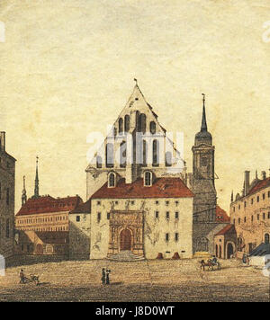 Johann Franke sterben Sophienkirche in Dresden um 1800 Stockfoto