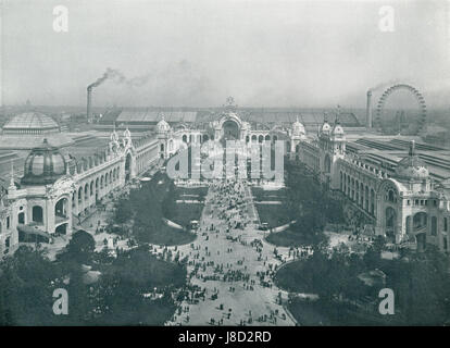 Le Champ de Mars, Vue prise De La Tour Eiffel, Paris Weltausstellung 1900 Stockfoto