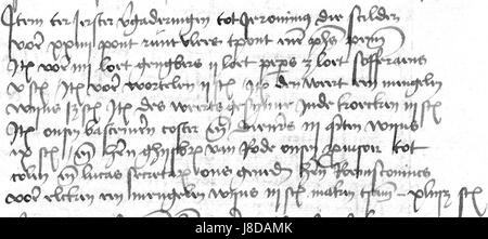 ILVB registrieren 1485 1495 Fol 126v Zeile 18 26 Stockfoto