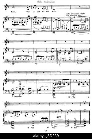 Mahler-Kindertotenlieder29 Stockfoto
