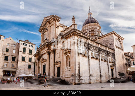Jungfrau Maria-Himmelfahrt-Kathedrale in Dubrovnik, Kroatien Stockfoto