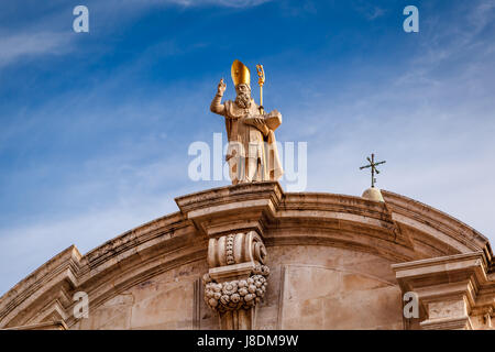 Kirche von Saint-Blaise Detail in Dubrovnik, Dalmatien, Kroatien Stockfoto