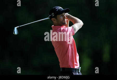 Frankreichs Gregory Bourdy tagsüber vier 2017 BMW PGA Championship in Wentworth Golf Club, Surrey. Stockfoto