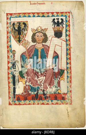 Kaiser Heinrich VI. Im Codex Manesse Stockfoto