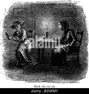 Mark Twain Les Aventures de Huck Finn Abbildung p077 Stockfoto