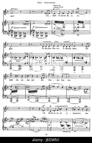 Mahler-Kindertotenlieder23 Stockfoto