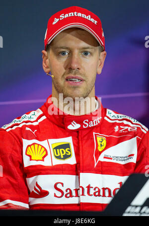 Monaco, Monaco. 28. Mai 2017. Monaco, Monte Carlo - 28. Mai 2017: FIA Formula One World Championship, F1 Grand Prix von Monaco, Sieger Sebastian Vettel Credit: Dpa/Alamy Live-Nachrichten Stockfoto