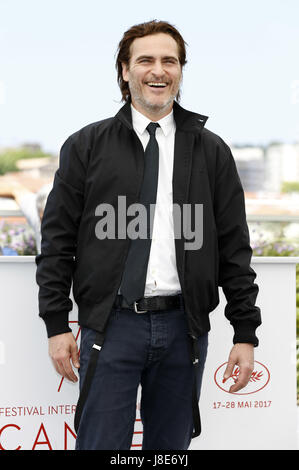 Cannes, Frankreich. 27. Mai 2017. Joaquin Phoenix auf der "Sie waren nie wirklich hier" Fototermin während des 70. Cannes Film Festival im Palais des Festivals am 27. Mai 2017 in Cannes, Frankreich | Nutzung weltweit Credit: Dpa/Alamy Live-Nachrichten Stockfoto