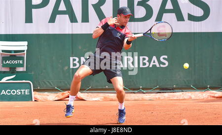 Tennis, Paris, 28.05.2017, Roland Garros, zuerst aktivieren Französisch Open 2017, Gilles Muller (LUX) Foto: Cronos/Frederic Dubuis Stockfoto