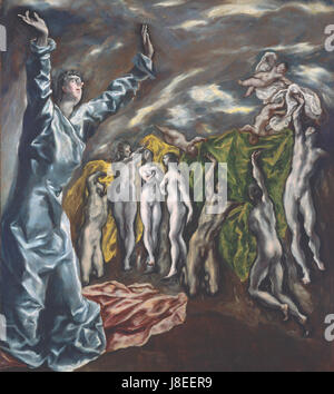 El Greco die Vision des Heiligen Johannes Stockfoto