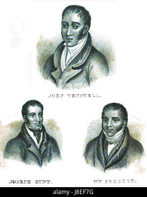 John Thurtell, Joseph Hunt und William Probert Stockfoto