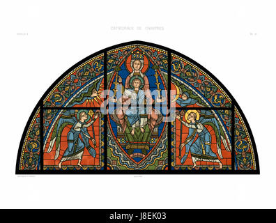 Feuille E Monografie De La Cathedrale de Chartres Atlas Vitrail De La vie de Jesus Christus Restored Version 74 2 Stockfoto