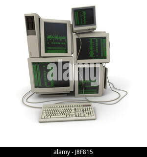 Tastatur, schwarz, dunkelhäutigen, tiefschwarze, tiefschwarz, Vintage, Bildschirm, Stapel, Daten, Stockfoto