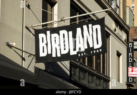 Birdland, dem berühmten jazz-Club namens Charlie Parker in New York City Stockfoto