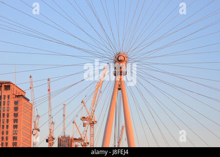 Riesenrad London Eye (Detail), London, England. Stockfoto