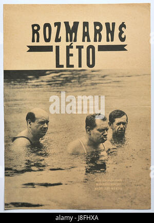 Launische Sommer. Originales Filmplakat, 1968. Regie: Jiri Menzel - tschechoslowakischen neuen Welle. Stockfoto