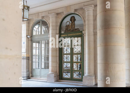 Die Büros der französische Verfassungsrat (Conseil Constitutionnel) befindet sich im Palais Royal in Paris, Frankreich Stockfoto