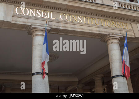 Die Büros der französische Verfassungsrat (Conseil Constitutionnel) befindet sich im Palais Royal in Paris, Frankreich Stockfoto