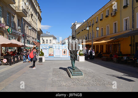 Moskau, Russland - Mai 06.2017. Das Denkmal für den Komponisten Sergei Prokofiev in Kamergersky Lane Stockfoto