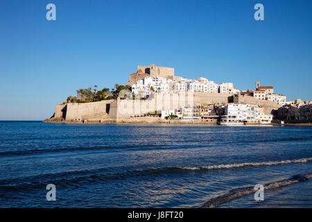 Peniscola, Fischerdorf in Castellon, Spanien wo El Cid und Game of Thrones gedreht wurde Stockfoto