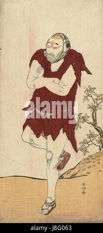 Gannin Bozu ist ein traditioneller japanischer Begriff, der sich möglicherweise auf eine Person oder eine Figur bezieht, und Onoe Matsusuke bezieht sich auf einen bekannten Schauspieler im Kabuki-Theater. Dieser Titel bezieht sich wahrscheinlich auf eine Kabuki-Performance oder eine Darstellung von Onoe Matsusuke, die einen Einblick in die japanische Theaterkultur bietet. Stockfoto