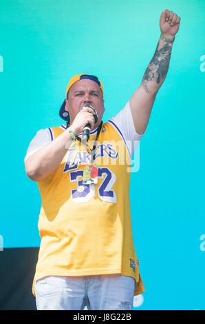 Radio 1 DJ Charlie Sloth bei BBC Radio 1's Big Weekend bei Burton Constable Hall, Burton Constable, Skirlaugh im Rumpf. Stockfoto