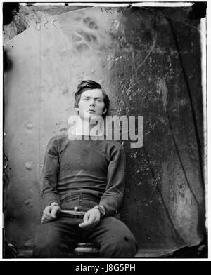 Lewis Payne war eine historische Persönlichkeit, die mit dem Amerikanischen Bürgerkrieg in Verbindung gebracht wurde, besonders bekannt für seine Beteiligung an der Verschwörung zur Ermordung von Präsident Abraham Lincoln. Er wurde verhaftet und für seine Rolle verurteilt. Stockfoto