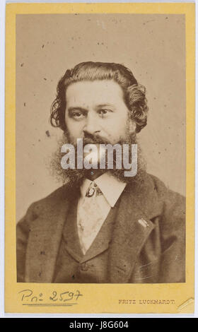 Das von Fritz Luckhardt geschaffene Porträt Johann Strauss II. Zeigt den berühmten österreichischen Komponisten, der für seine Walzer und Operetten bekannt ist. Das Werk bietet einen Einblick in Strauss’ musikalisches Erbe. Stockfoto