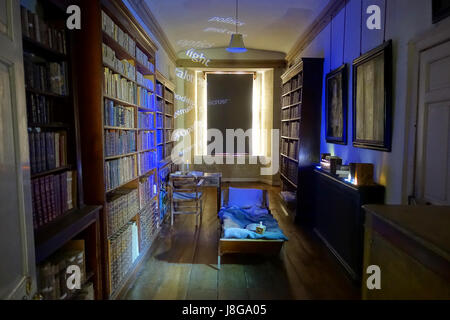 Bibliothek Lacock Abbey Wiltshire, England DSC00915 Stockfoto