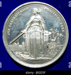 Deutsche Medaille 1870 Belagerung von Straßburg, Elsaß, in der Franco-preußischen Krieg (Vorderseite) Stockfoto