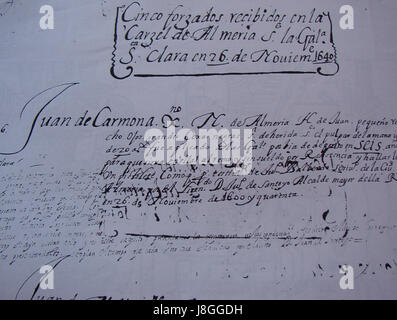 Libro de galeras Stockfoto