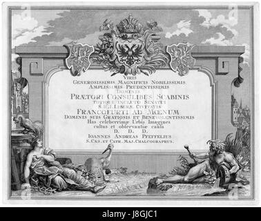 Frankfurt Am Main Salomon Kleiner DFFFM 000b Widmungsblatt Stockfoto