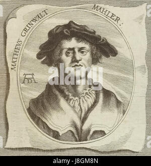 Joachim von Sandrart Teutsche Academie der Edlen Bau Bild Und Mahlerey Kuenste Matthias Grünwald 1675 Stockfoto