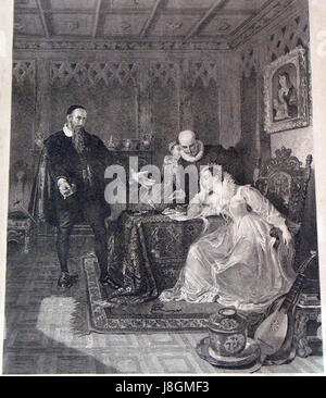 John Knox ermahnen Mary Queen of Scots William Allan John Burnet Stockfoto