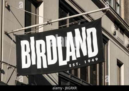 Birdland, dem berühmten jazz-Club namens Charlie Parker in New York City Stockfoto