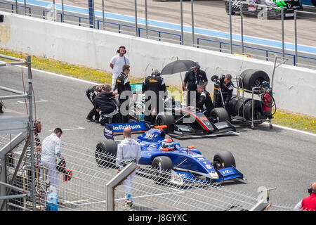 CADIZ - 28 Mai: World Series Formula V8 3.5 in Jerez De La Frontera-Schaltung am 28. Mai 2017 in Cadiz, Spanien Stockfoto