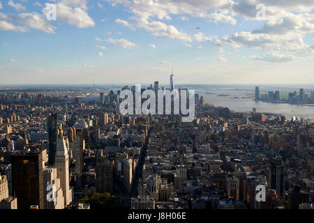 Blick vom Midtown von lower Manhattan New York City USA Stockfoto
