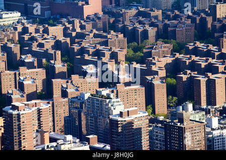 Blick von Stuyvesant Town und peter Cooper Village Nachkriegszeit Wohnprojekte untere Manhattan New York City USA Stockfoto