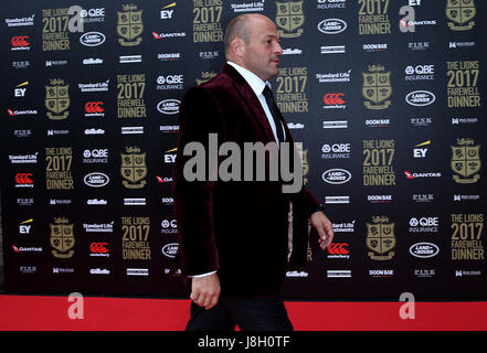 Dan Cole während der Anreise für die British and Irish Lions Farewell-Dinner im The Roundhouse, Camden, London. Stockfoto