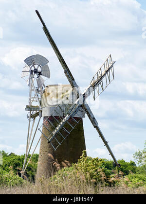 Ansicht des Turf Moor-Mühle bei Barton Turf Stockfoto