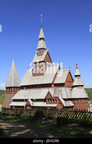 Kirche, Harz, Schindeldach, blau, Geschichte, Religion, glauben, Kirche, Stockfoto