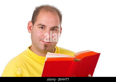 Mann lesen Buch Stockfoto