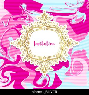 Rosa Banner mit einem Shabbi schicken Stock Vektor